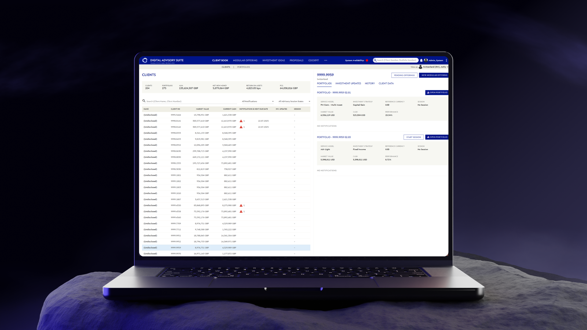 DiAS - Digital Advisory Suite project screenshot